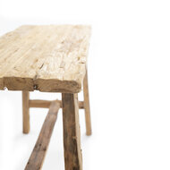 Teak Houten Bank Louise - 80x35x50 cm