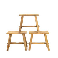 Teak Houten Mini Bank Yvon - 37x20x35 cm 