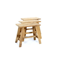 Teak Houten Mini Bank Yvon - 37x20x35 cm 