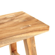 Teak Houten Mini Bank Demi - 30x16x30 cm