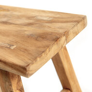 Teak Houten Mini Bank Demi - 30x16x30 cm