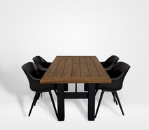 Hartman Sophie Studio/Yasmani 5-delige diningset - mahogany