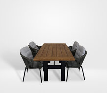 Hartman Arezzo/Yasmani 5-delige diningset