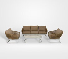 Hartman Corsica 4-delige Loungeset - Wit