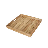 Teak dienblad Kirsten &ndash; gerecycled teak &ndash; 50 x 50 cm
