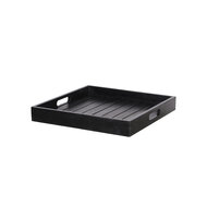 Teak Dienblad Sanne &ndash; Zwart Teak &ndash; 50 x 50 cm