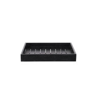 Teak dienblad Sanne &ndash; Zwart teak &ndash; 60 x 60 cm