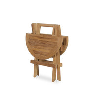 Inklapbare Bijzettafel – Teak – Ø50 cm 50 H
