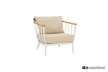 Apple Bee Condor lounge tuinstoel - Oyster - (incl. Bee Wett cushion Cotton Flower)