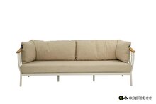 Apple Bee Condor lounge tuinbank 3-zits 217 cm - Oyster - (incl. Bee Wett cushion Cotton Flower)