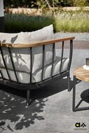 Apple Bee Condor lounge tuinstoel - Black - (incl. Bee Wett cushion Natural Oak)
