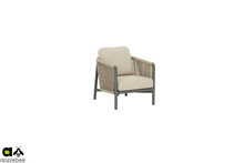 Apple Bee Bora Bora lounge tuinstoel - Taupe - rope weave Oak (incl. Bee Wett cushion Natural Oak)