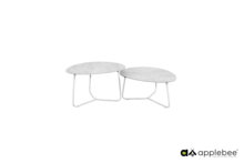 Apple Bee Pine Key lounge tafels (set van 2)  - Oyster - HPMS stone Cream