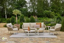 Apple Bee Pine Key lounge tafels (set van 2)  - Oyster - HPMS stone Cream