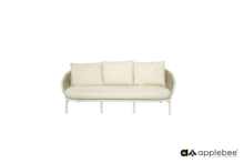 Apple Bee Pine Key lounge tuinbank 200cm - Oyster - (Incl. Bee Wett kussens Cotton Flower)
