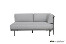 Apple Bee Maui loungemodule linkerarm - taupe - rope midgrey (incl. Bee Wett cushion Smoked Grey)