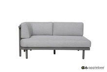 Apple Bee Maui loungemodule rechterarm - taupe - rope midgrey (incl. Bee Wett cushion Smoked Grey)