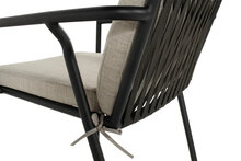 Hartman Shinzo dining tuinstoel - zwart (incl. kussen)