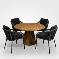 Hartman Hera/Lestari &Oslash;130cm 5-delig dining tuinset