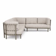 Apple Bee Maui 3-delige loungeset - taupe - rope midgrey (incl. Bee Wett cushion Smoked Grey)
