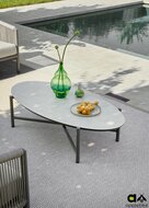 Apple Bee Bora Bora 4-delige loungeset - Taupe - rope weave Oak (incl. Bee Wett cushion Natural Oak)