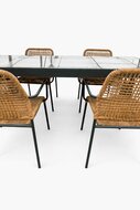 Sens-Line Lotte/Palermo 160 cm 5-delige dining tuinset