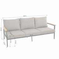 Siena Garden Liguria 4-delige loungeset 