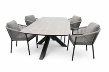 Siena Garden Merano/Donna 5-delige dining tuinset
