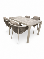 Siena Garden Merano/Silva 160 cm 5-delige dining tuinset 