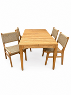 Reteak Thomas/Bandung 160cm 5-delige dining tuinset