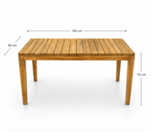 Reteak Tom/Bandung 160cm 5-delige dining tuinset