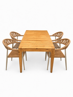 Sens-Line Ibiza/Bandung 160cm 5-delige dining tuinset