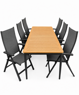 Siena Garden Tauro/Silencio 220 cm 7-delige dining tuinset