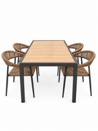 Solterra Ibiza/Pronto 147 cm 5-delige dining tuinset