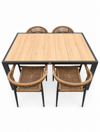Solterra Ibiza/Pronto 147 cm 5-delige dining tuinset