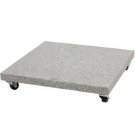 Siena Garden Fagus N+ Zweefparasol &Oslash;350 cm &ndash; Taupe &ndash; Incl. Verrijdbare Betonvoet 90 kg