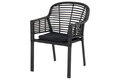 Hartman Patricia Dining Tuinstoel - Wicker - Zwart - 59x67x84cm