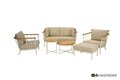 Apple Bee Condor 6-delige loungeset 150 cm - Oyster - (incl. Bee Wett cushion Cotton Flower)