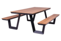 MaximaVida aluminium picknicktafel Bermuda 200cm - Zwart