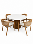 Reteak Tom/Solero  &Oslash;120cm 5-delige dining tuinset 