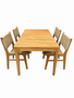 Reteak Thomas/Bandung 160cm 5-delige dining tuinset