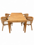 Reteak Tom/Bandung 160cm 5-delige dining tuinset