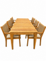 Reteak Johan/Bandung 220cm 7-delige dining tuinset 
