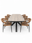 Solterra Ibiza/Donna 220 cm 7-delige dining tuinset - antraciet