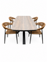 Solterra Ibiza/Donna 220 cm 5-delige dining tuinset - antraciet 