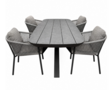 Siena Garden Merano/Bradford 220cm 5-delige dining tuinset 