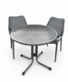 Siena Garden District/Paco &Oslash;80cm 3-delige dining tuinset - antraciet